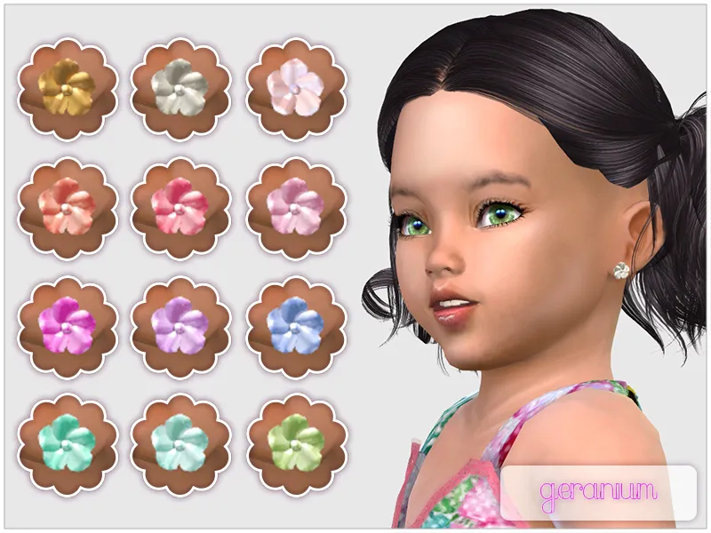 Geranium Studs For Toddlers