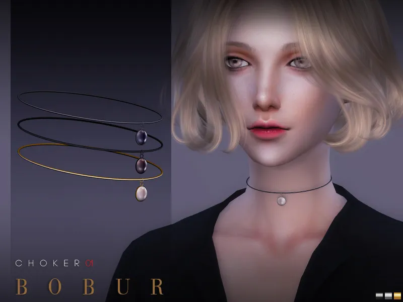 Bobur Pearl choker N01