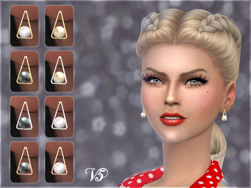 Triangle Pearl Earrings V5