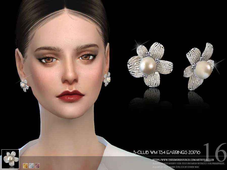 S-Club ts4 WM EARRINGS F 201716 update21122017