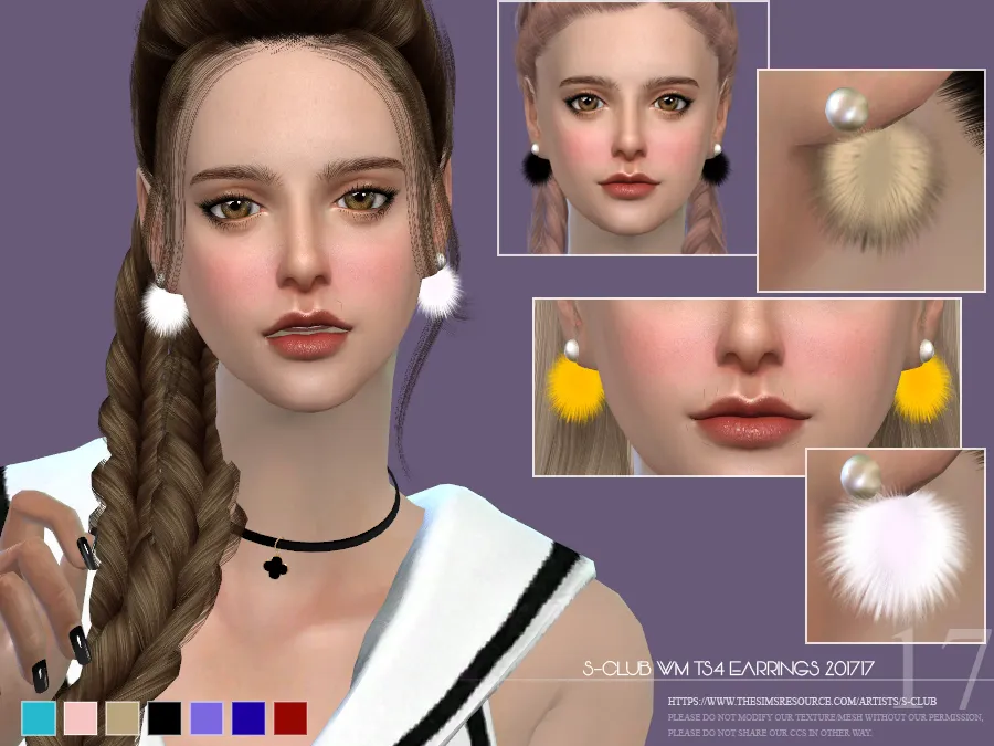 S-Club ts4 WM EARRINGS F 201717 update21122017