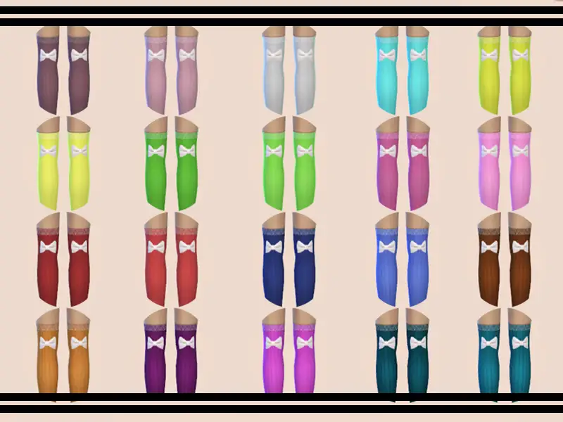 Cute Socks With White Bow