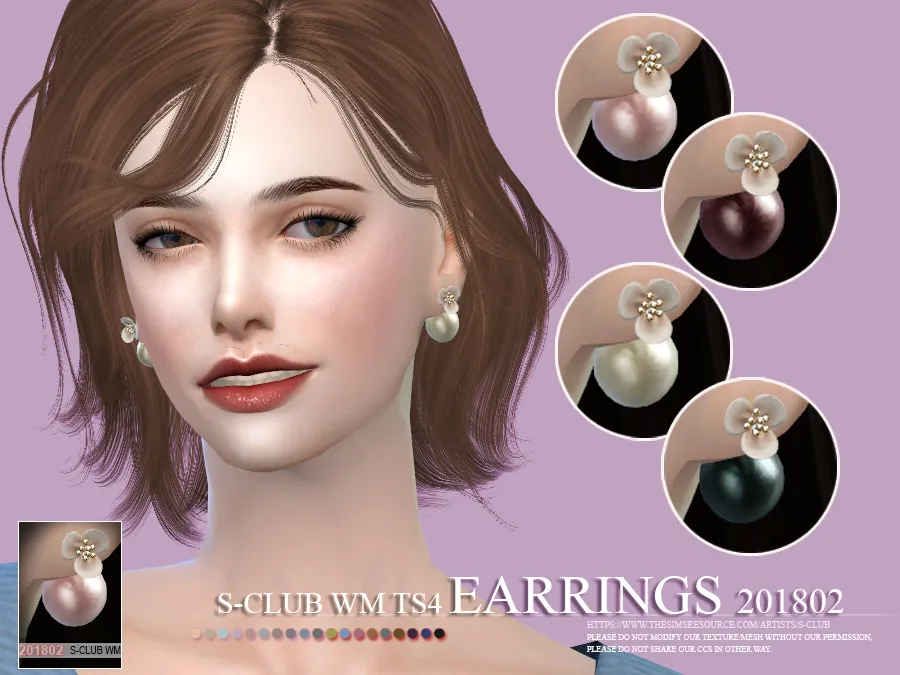 S-Club ts4 WM EARRINGS F 201802