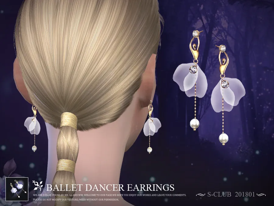 S-Club LL ts4 earring 201801