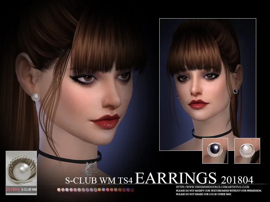 S-Club ts4 WM EARRINGS F 201804