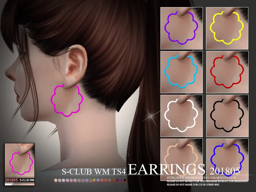 S-Club ts4 WM EARRINGS F 201805