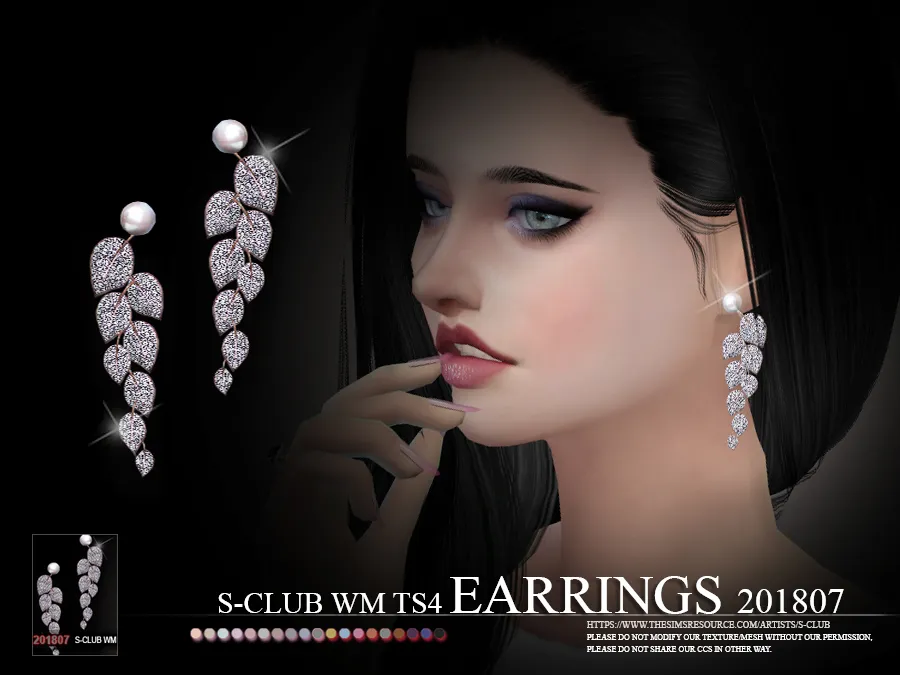 S-Club ts4 WM EARRINGS F 201807