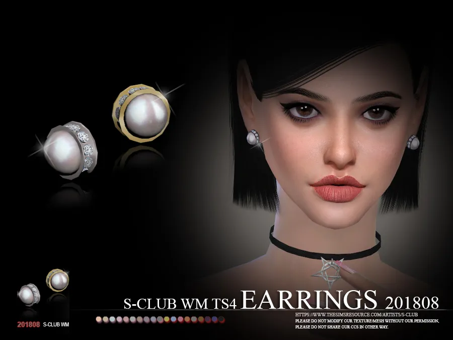 S-Club ts4 WM EARRINGS F 201808