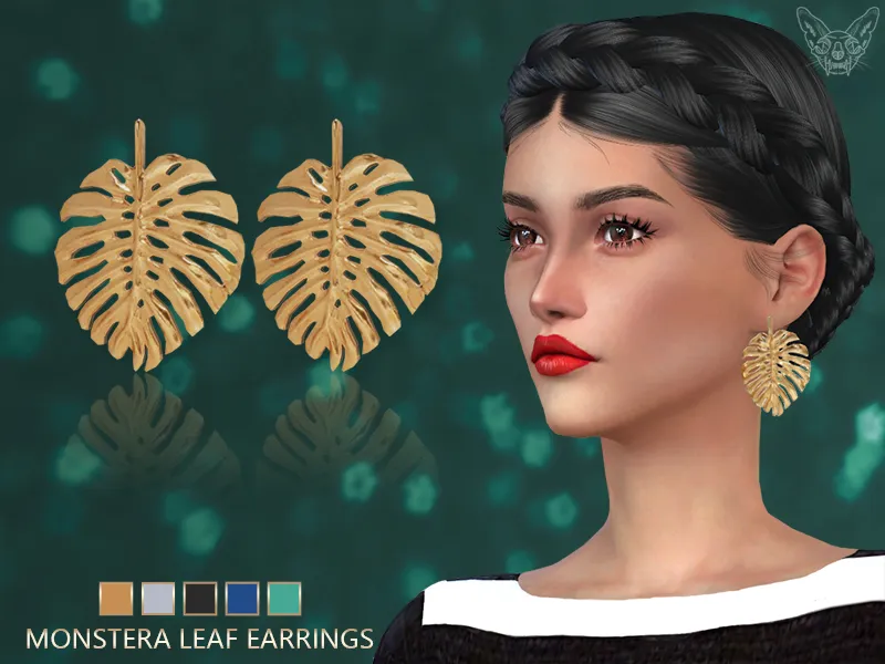 Monstera Leaf Earrings