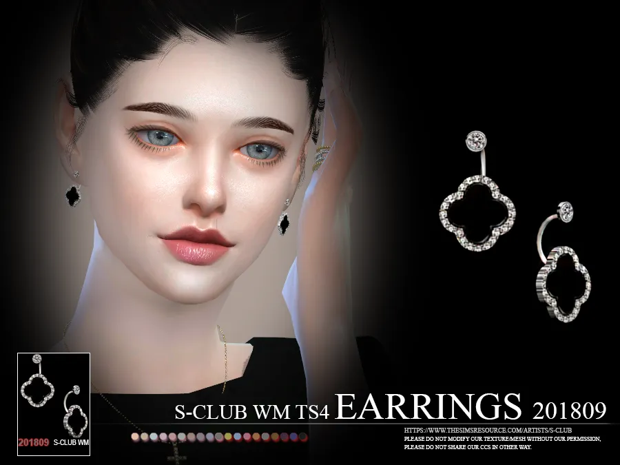 S-Club ts4 WM EARRINGS F 201809
