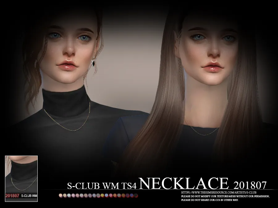 S-Club ts4 WM Necklace F 201807