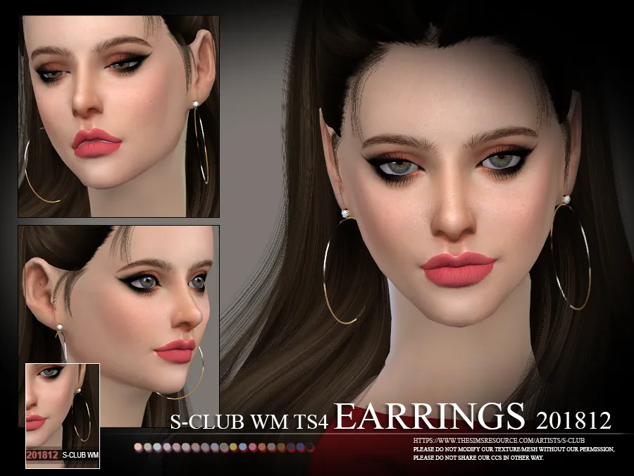 S-Club ts4 WM EARRINGS F 201812