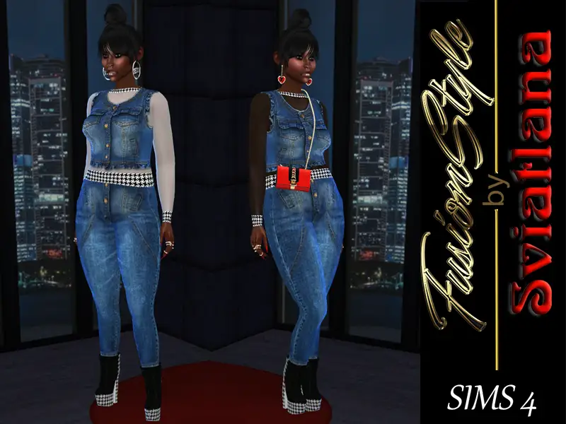FusionStyle by Sviatlana - Denim leggings-Fitness SP needed