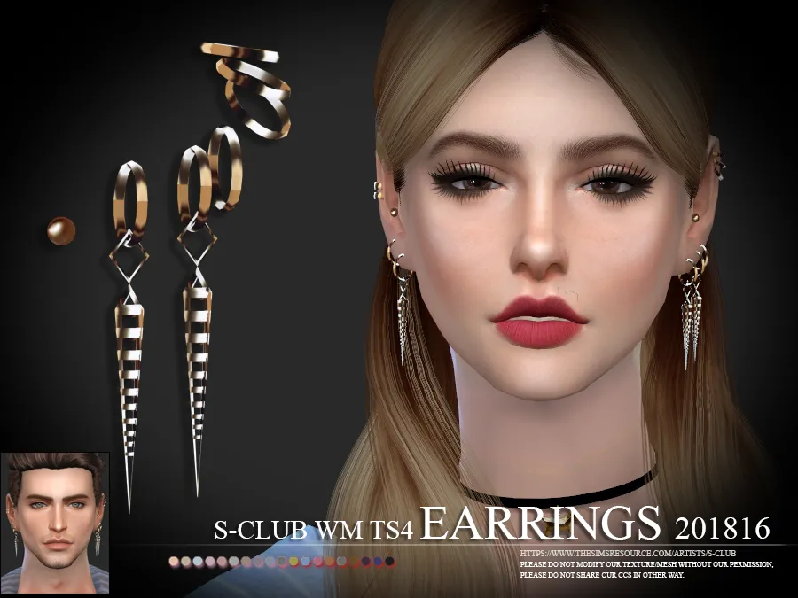 S-Club ts4 WM EARRINGS FM 201816