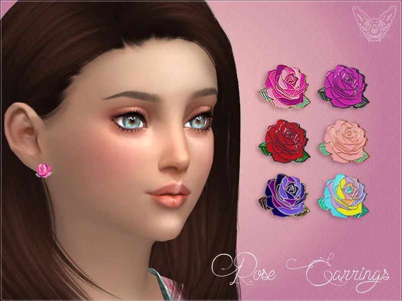 Rose Studs For Kids