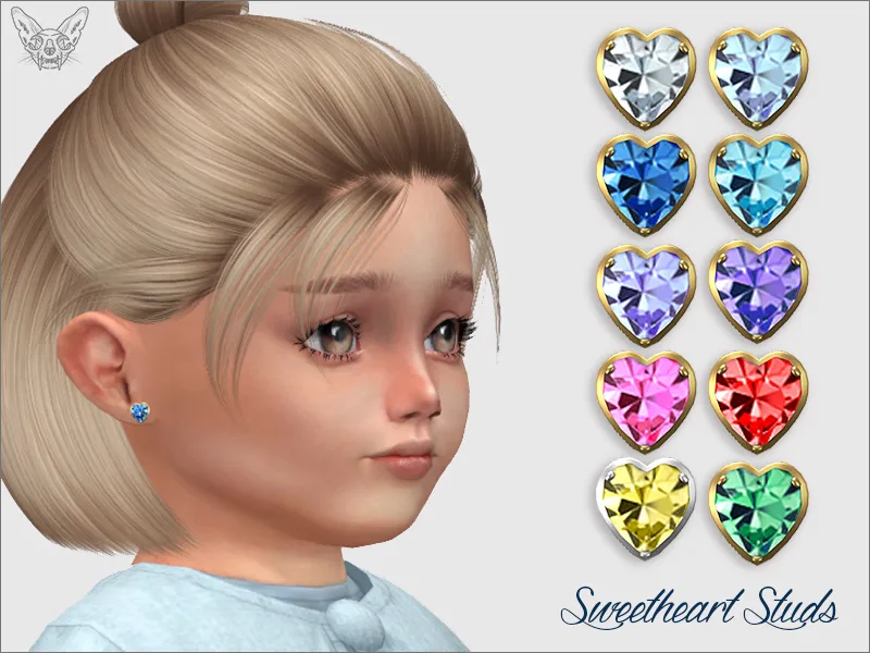 Sweetheart Studs For Toddlers