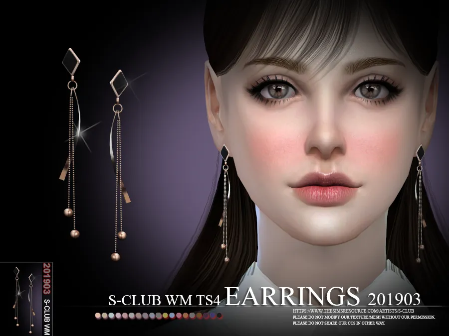 S-Club ts4 WM EARRINGS 201903