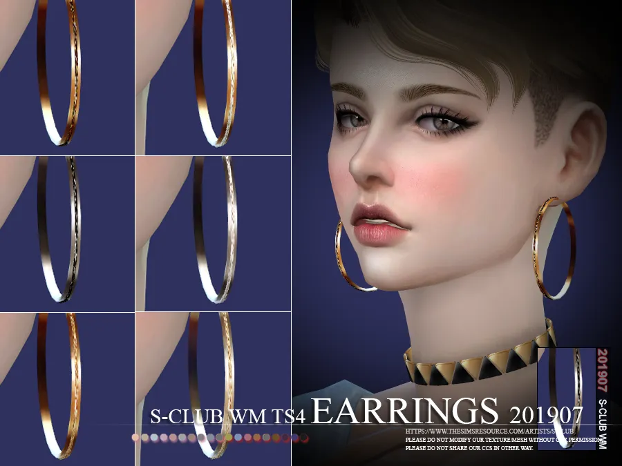 S-Club ts4 WM EARRINGS 201907
