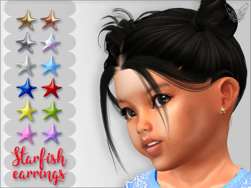 Starfish Earrings For Toddlers