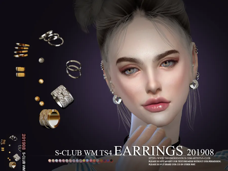 S-Club ts4 WM EARRINGS 201908