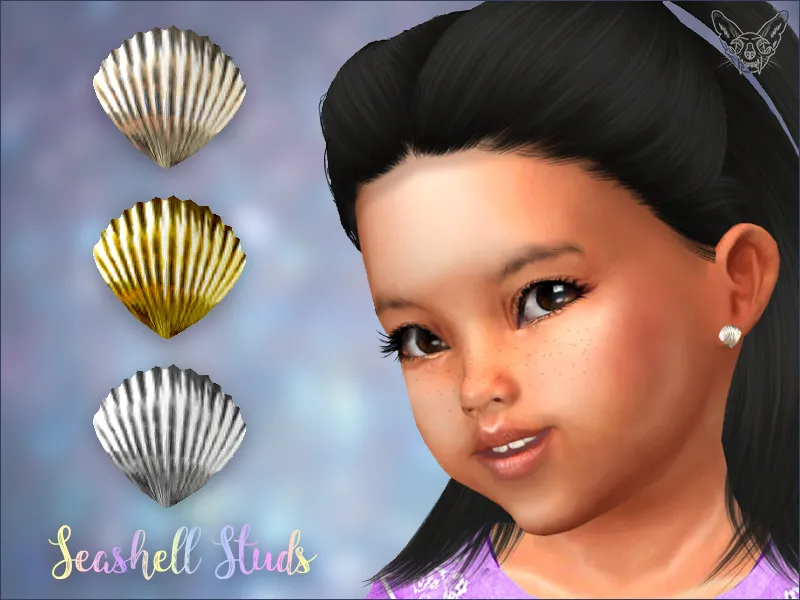Seashell Studs For Toddlers