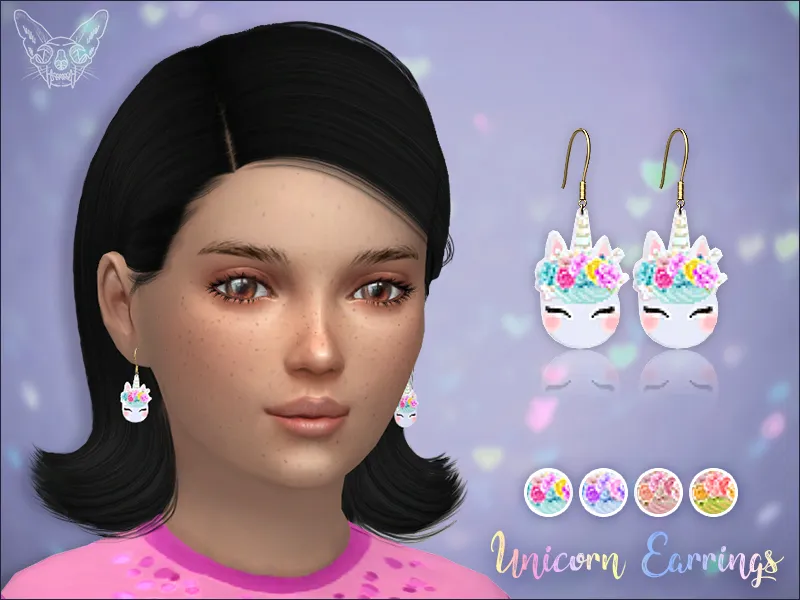 Unicorn Earrings For Kids