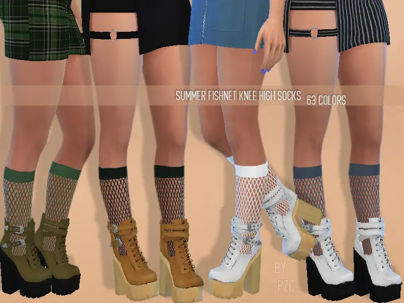 Summer Fishnet Knee High Socks