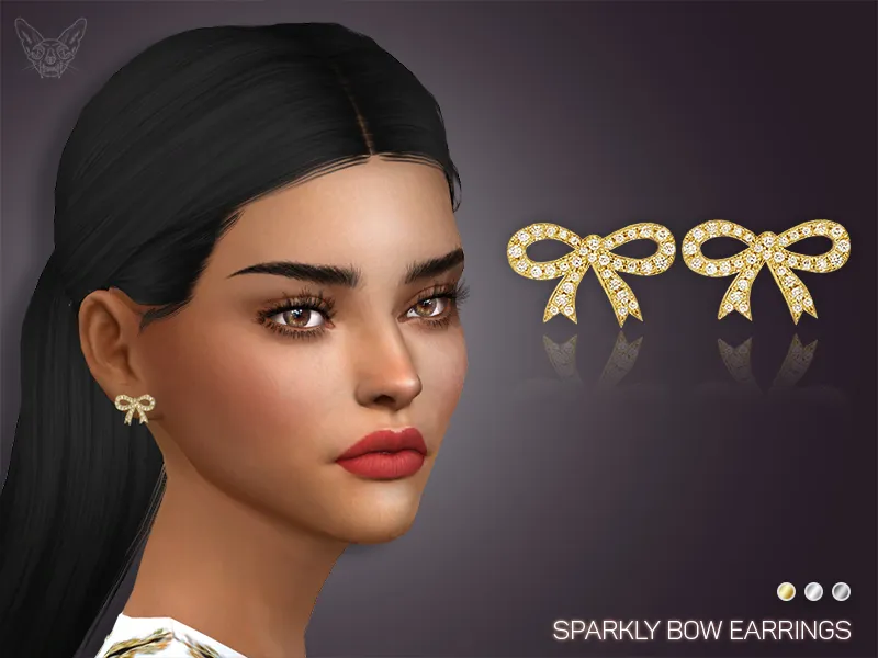 Sparkly Bow Earrings