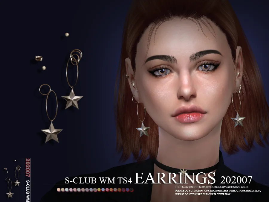 S-Club ts4 WM EARRINGS 202007