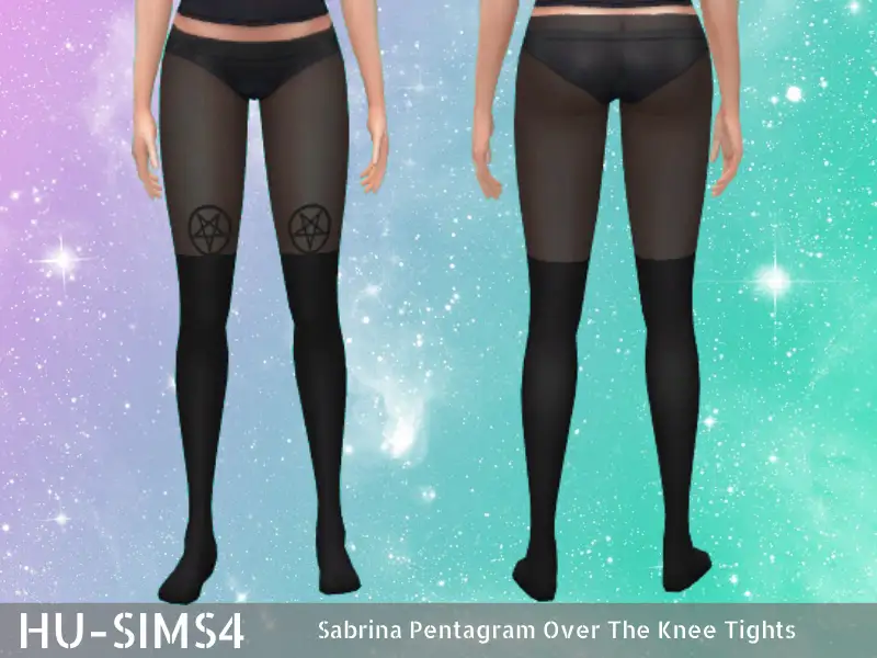 Sabrina Pentagram Over The Knee Tights