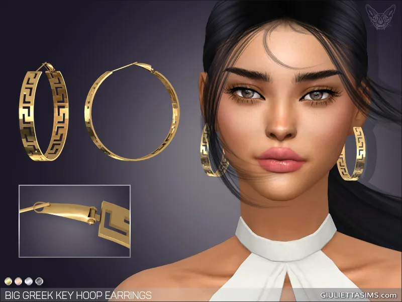 Big Greek Hoop Earrings