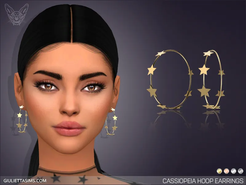 Cassiopeia Star Hoop Earrings