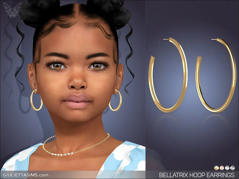 Bellatrix Hoop Earrings For Kids
