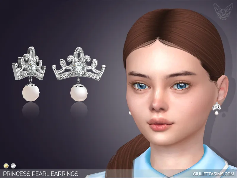 Princess Pearl Earrings For Kids