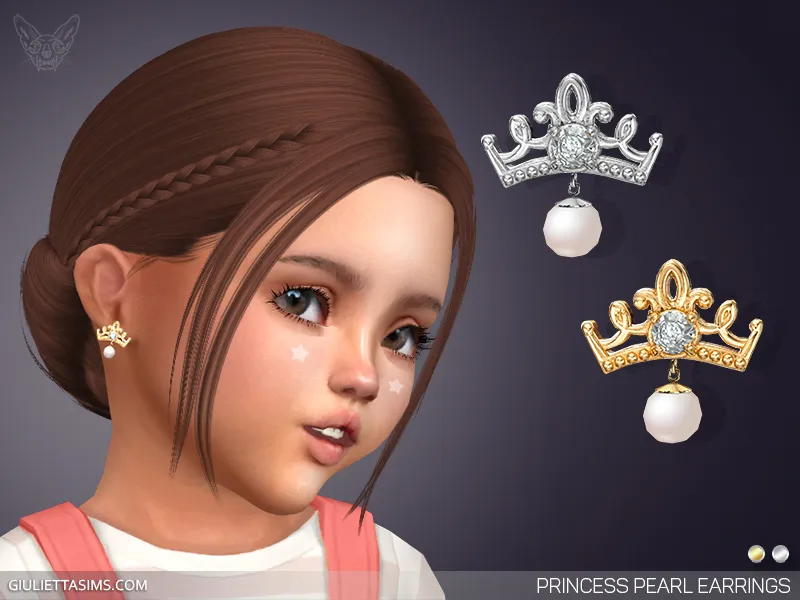 Princess Pearl Earrings For Toddlers