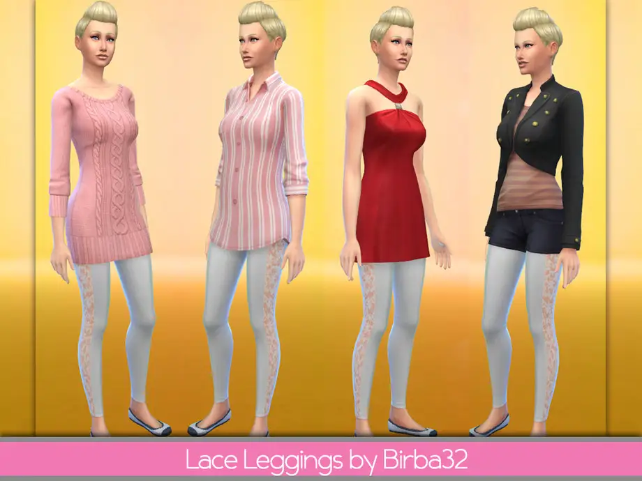 Lace Leggings - All white