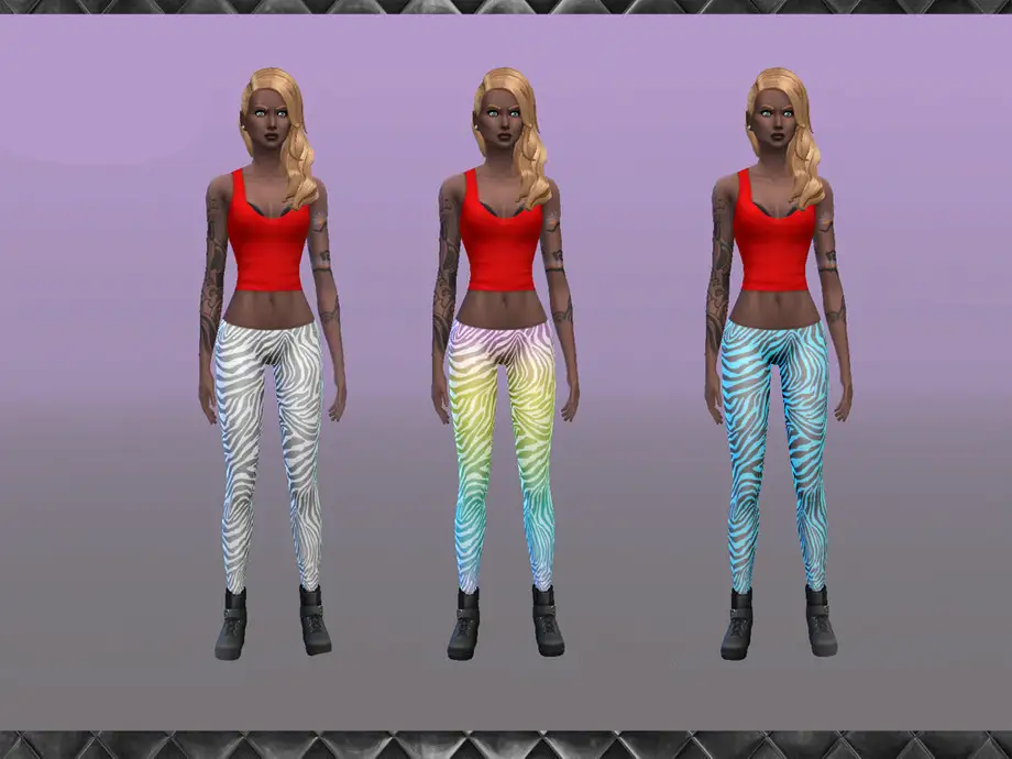 Footless Zebra Print Tights