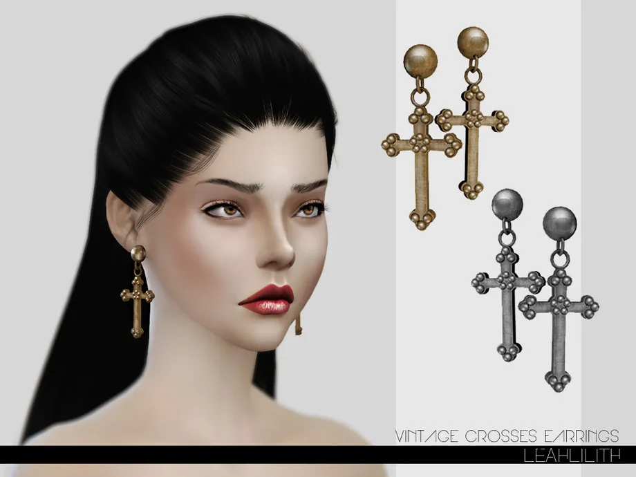 LeahLillith Vintage Crosses Earrings