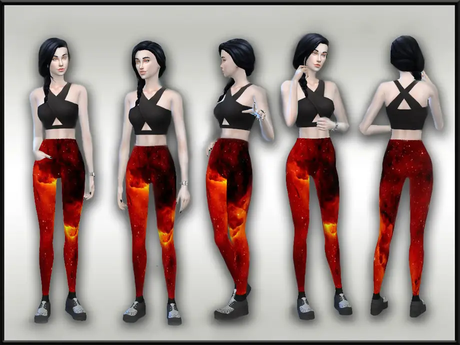 Lava Galaxy Leggings