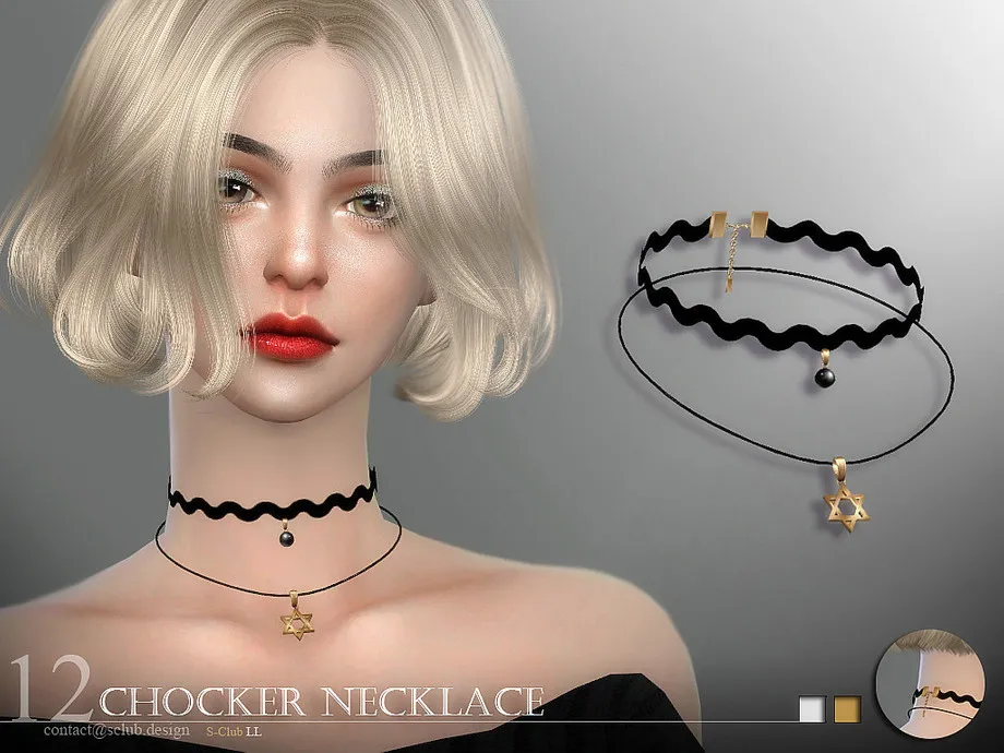S-Club LL ts4 chocker necklace  N12