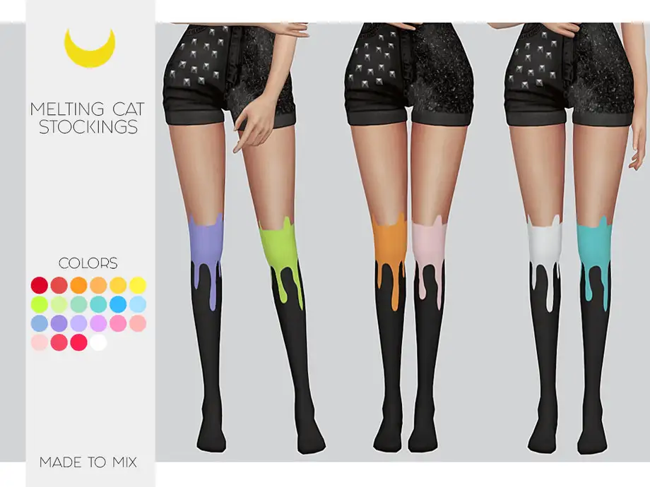 Stockings - Melting Cat (Both) - Made to Mix