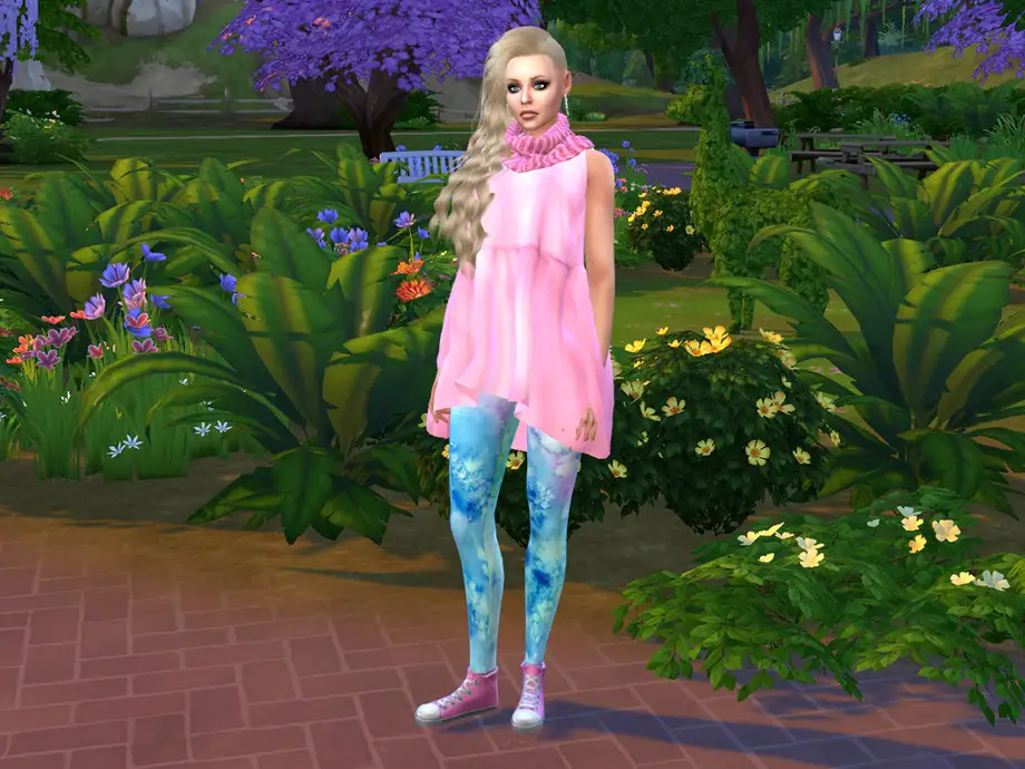 Watercolor Splash Legging Tights