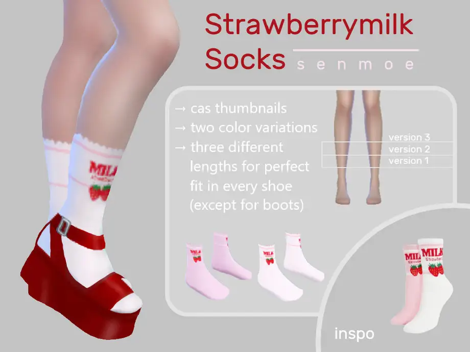 Strawberrymilk Socks