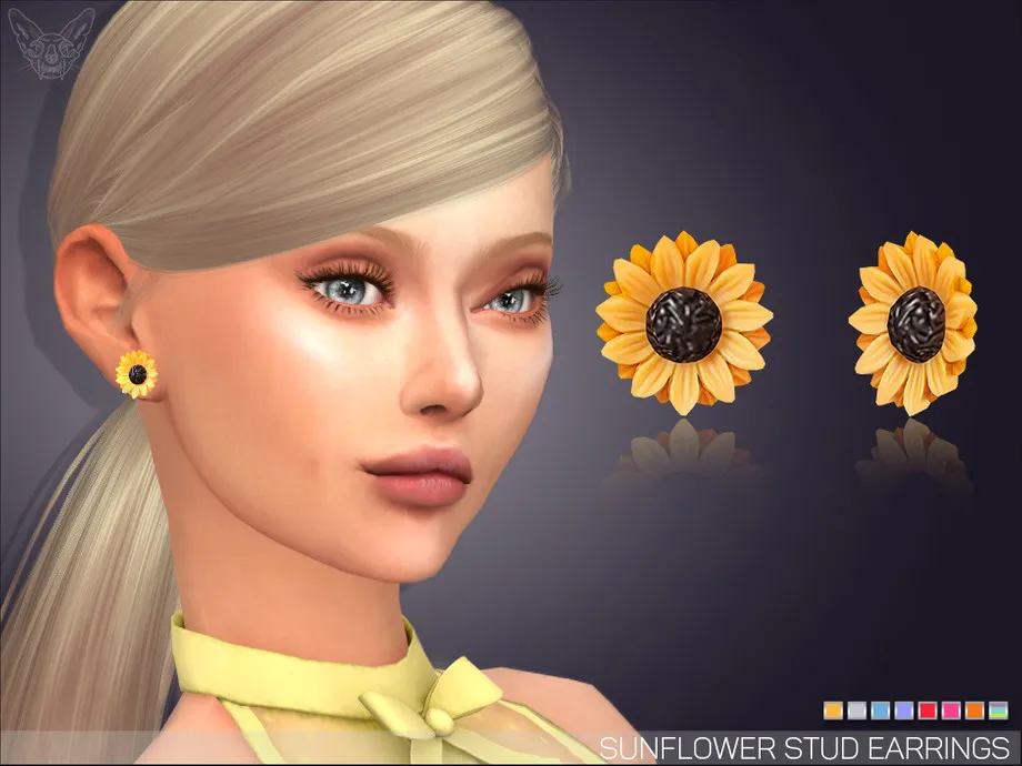 Sunflower Stud Earrings