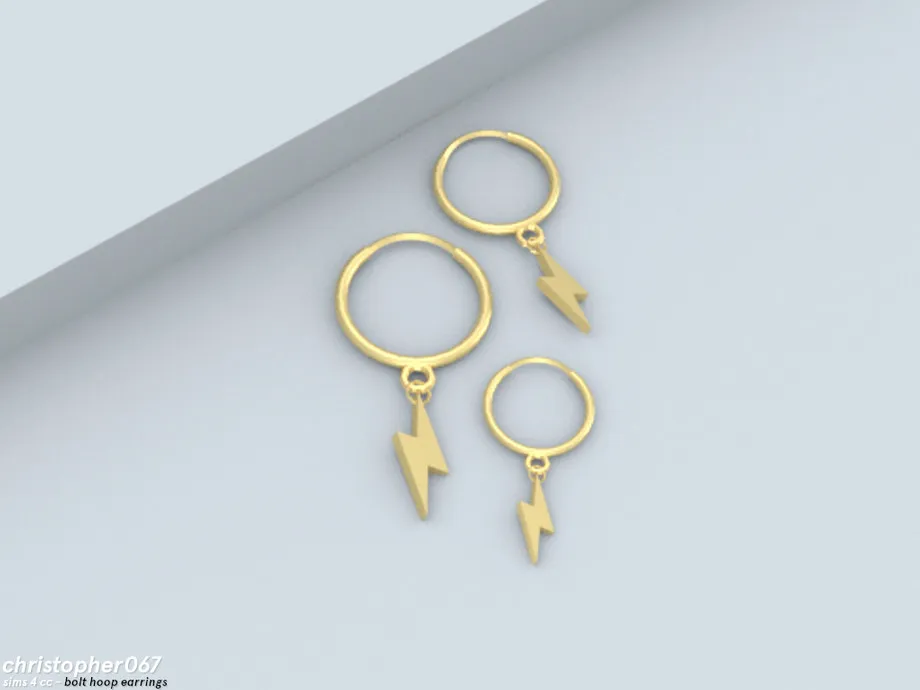 w-920h-690-3151905.jpg Bolt Hoop Earrings / Christopher067 - Image 1