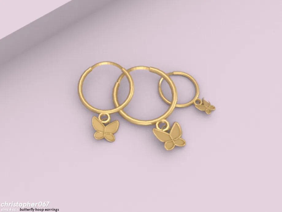 Butterfly Hoop Earrings / Christopher067