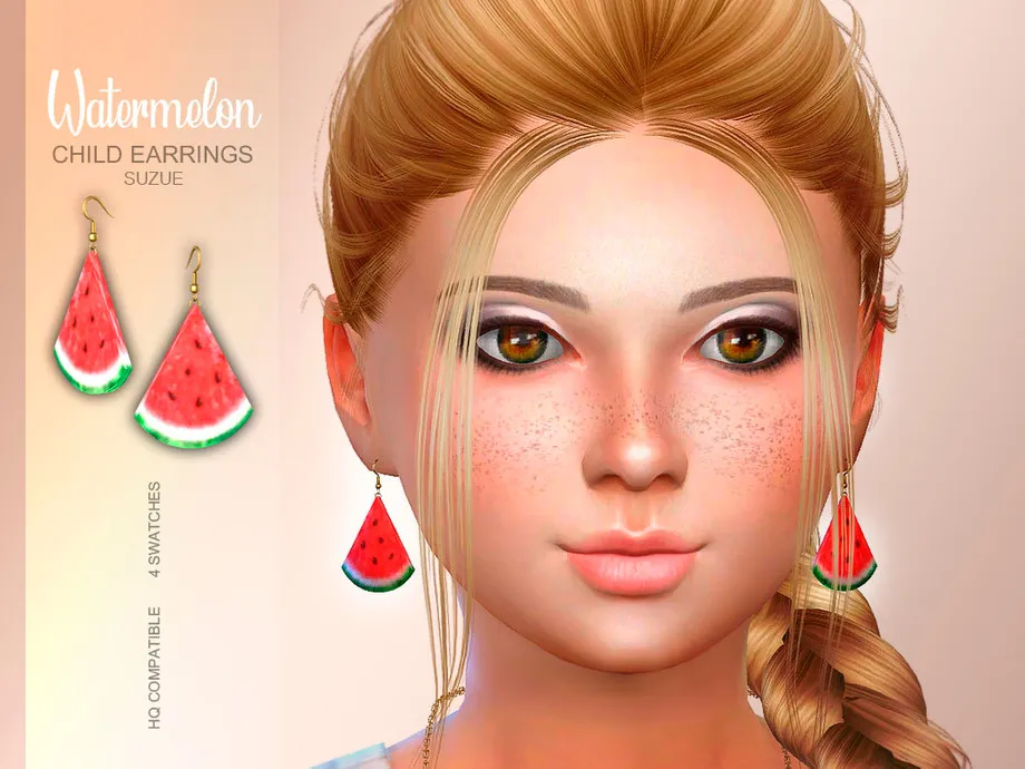 Watermelon Earrings Child