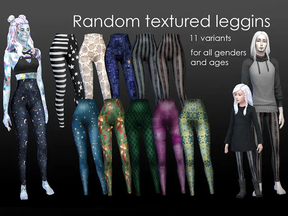 Random pattern leggins