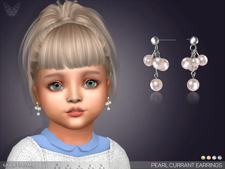 Pearl Currant Earrings For Toddlers