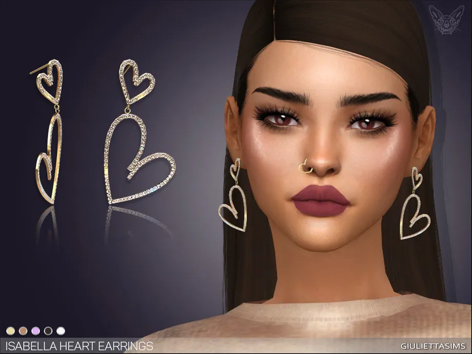 Isabella Heart Earrings